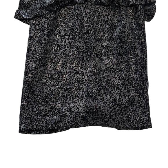 V-Day! 💘 Badgley Mischka Strapless Peplum Velvet Dress - Black - Size 6 - Picture 9 of 14